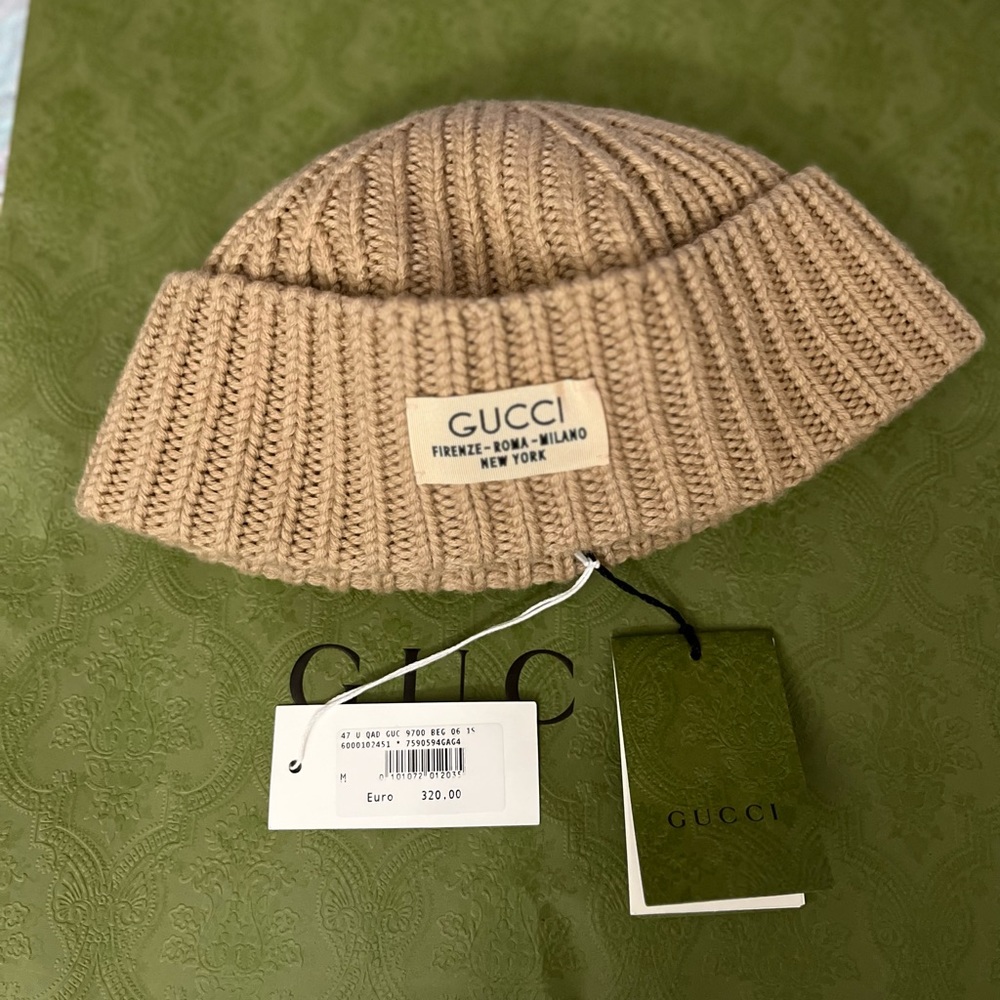 Gucci Ribbed Beanie Hat